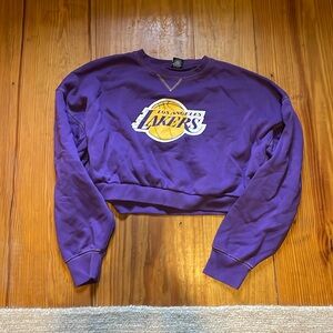 LA Lakers NBA cropped sweatshirt size M